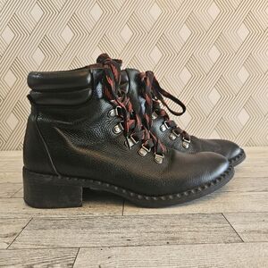 Gentle Souls by Kenneth Cole Womens Brooklyn Leather Ankle Boot Black Size 9